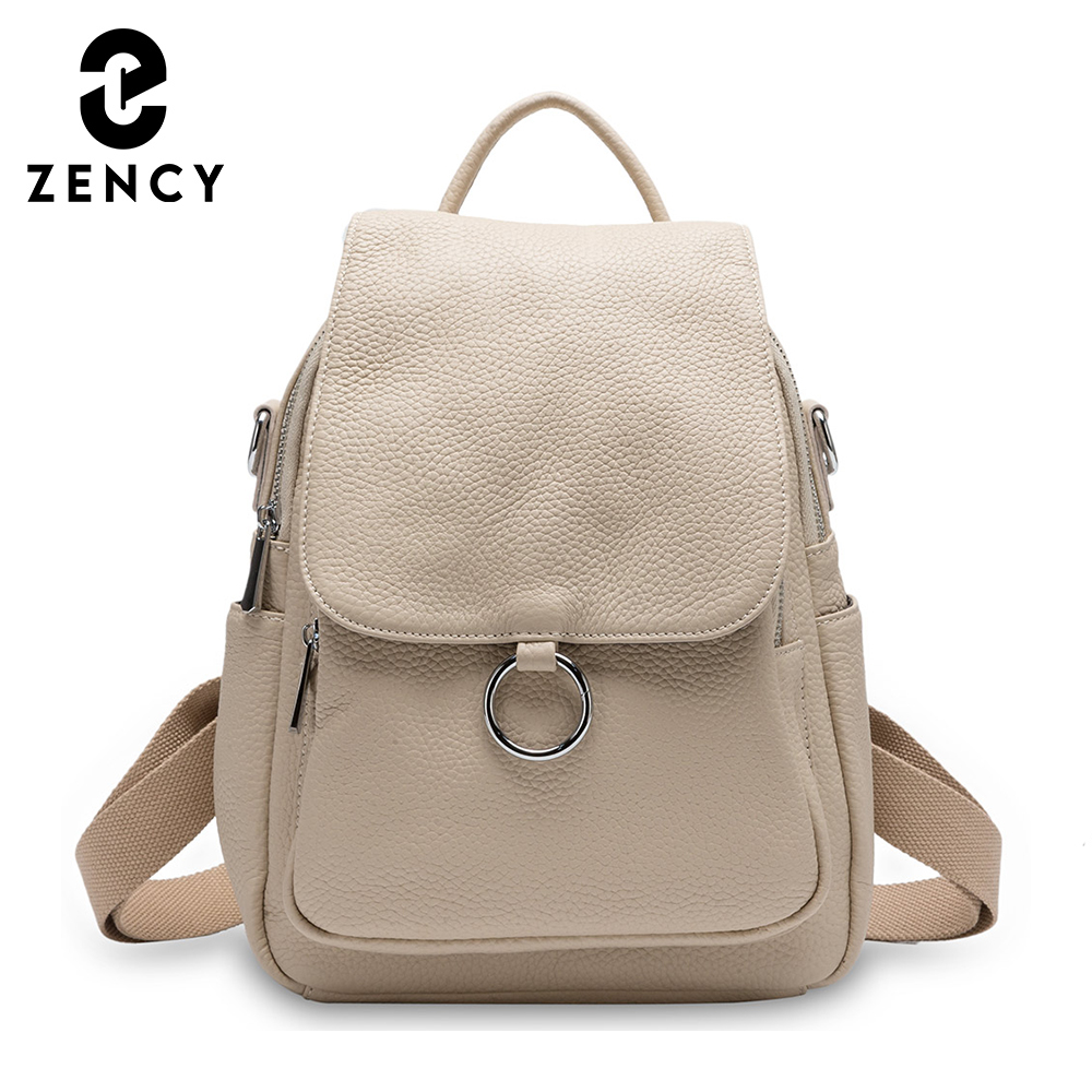 Genuine Leather Backpack - Zency 2022 Mới Thời Trang Nữ