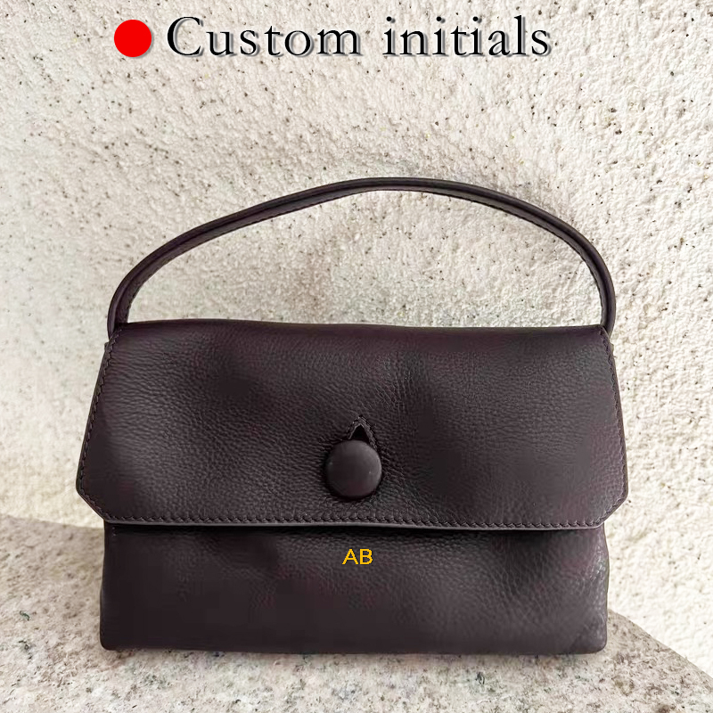 Luxury Bags Casual - Custom Initials Genuine Leather Mini The