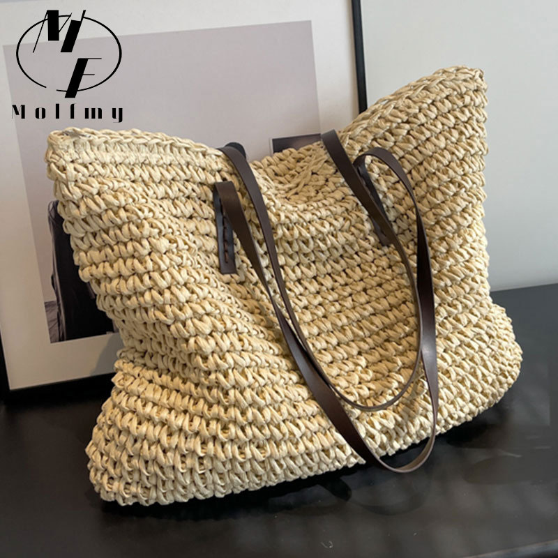 Luxury Bags Vendor - Straw Woven Tote Bags Casual Large