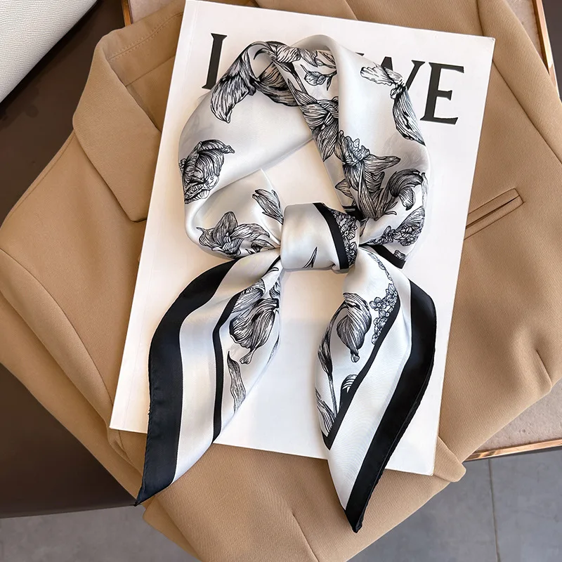 Luxury Bags Casual - 70*70cm Luxury Floral Print Silk Square