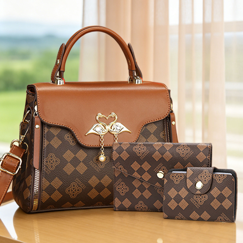 Luxury Bags Casual - 3-piece women's bag set, light luxury