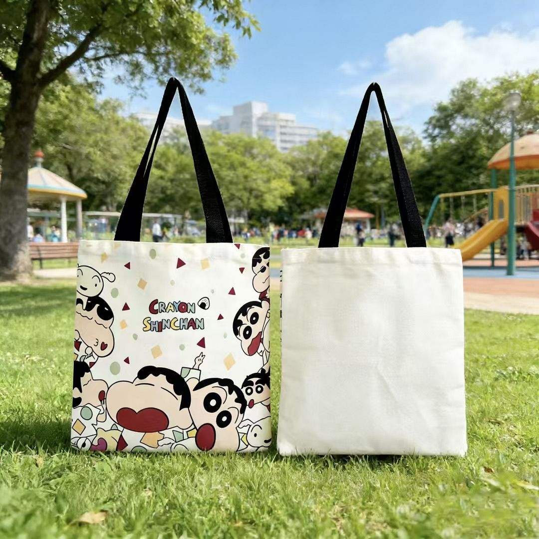 Shoulder Bag Slouchy - 2026 New Crayon Shin-chan Canvas Tote
