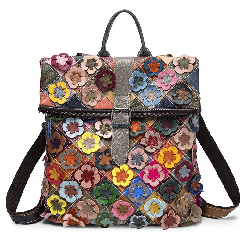 Vintage Women Genuine Leather  - đánh giá và giá Genuine Leather Backpack