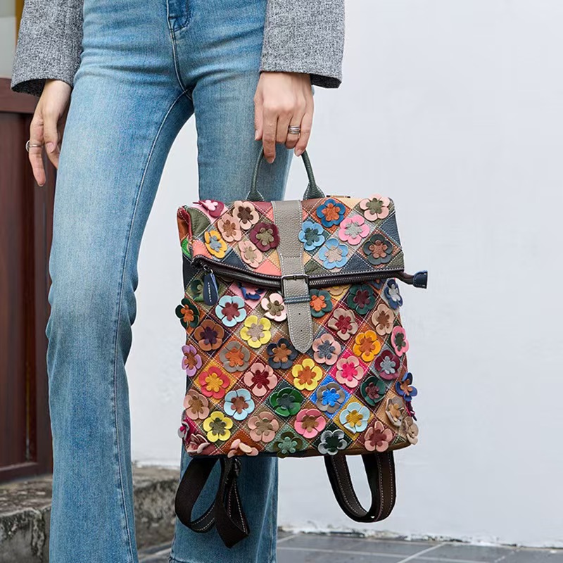 Vintage Women Genuine Leather  - đánh giá và giá Genuine Leather Backpack