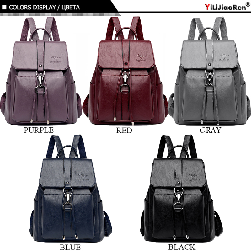 Chống Trộm Ba Lô Nữ Túi Đeo Va - đánh giá và giá Genuine Leather Backpack