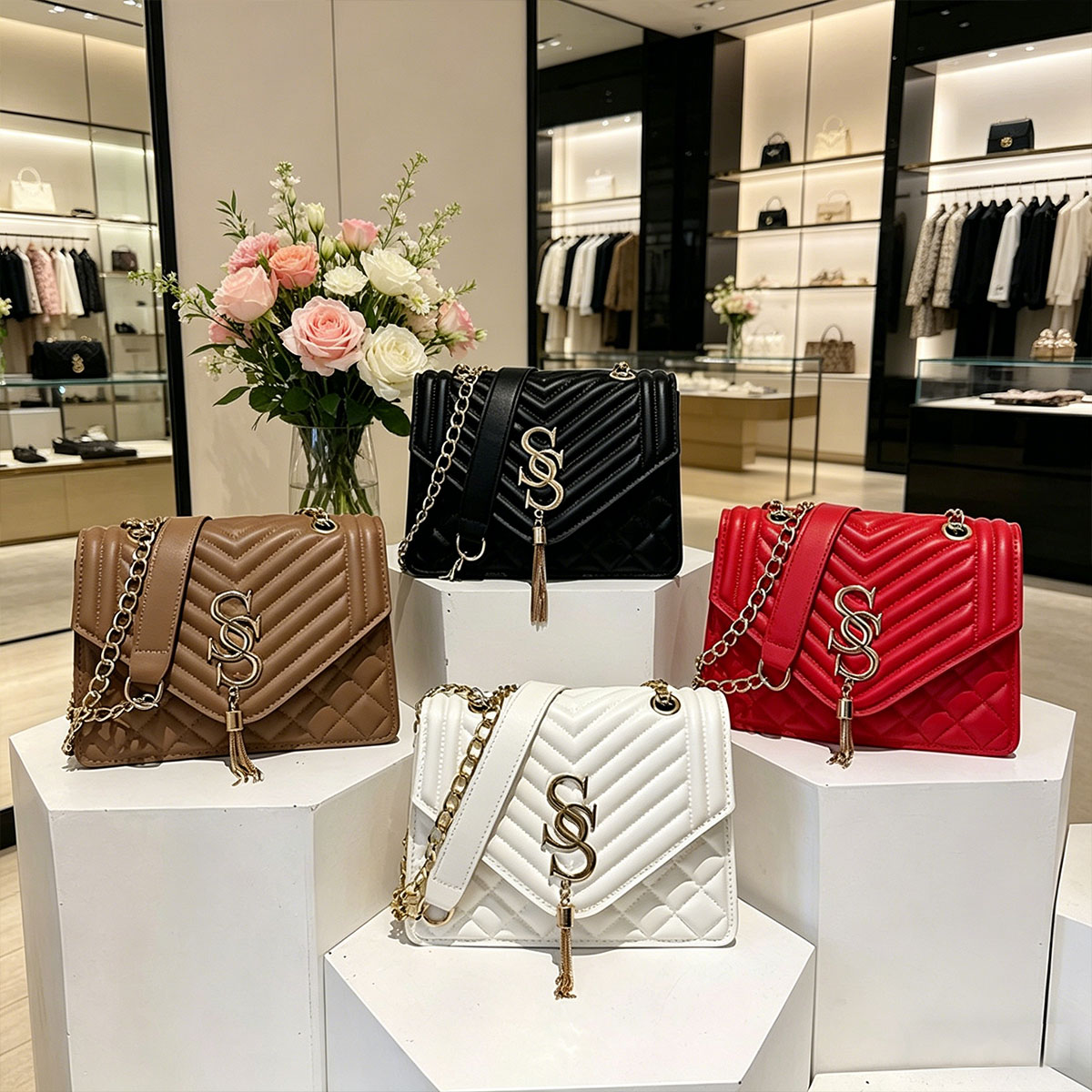 Light Luxury Elegant Argyle Qu - đánh giá và giá Luxury Quilted Bags