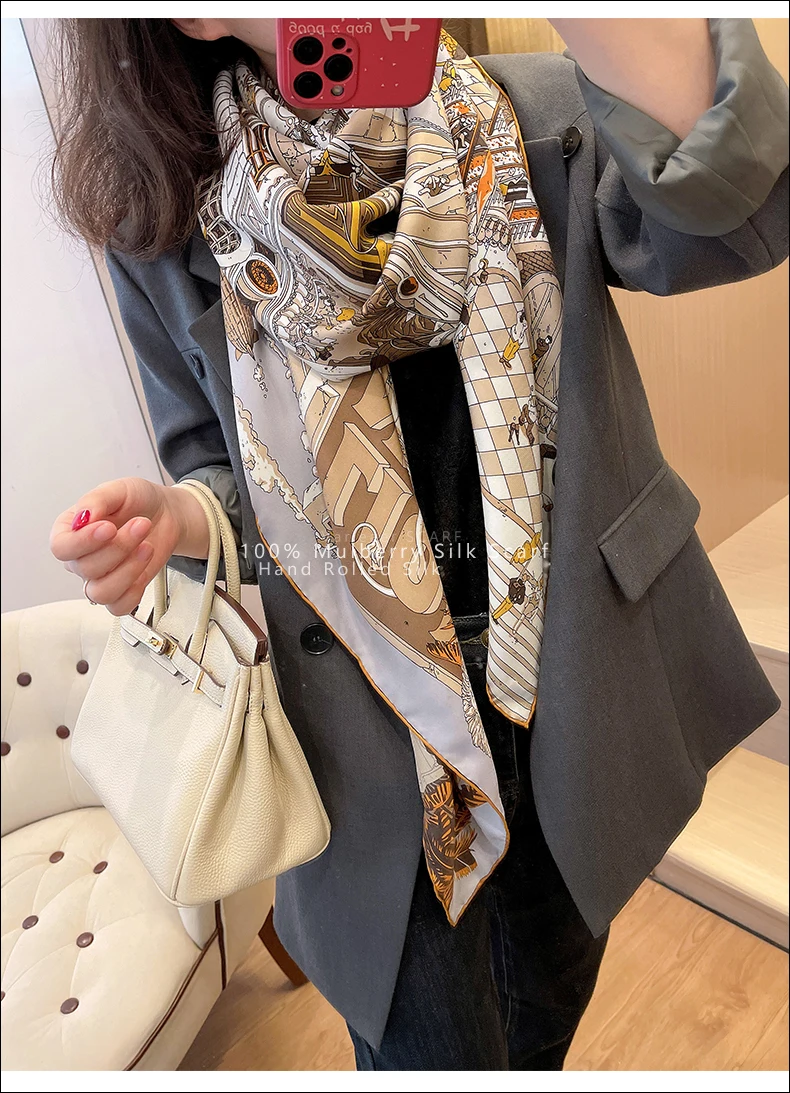 Paris Street 100 Silk Scarf Wo - đánh giá và giá Luxury Bags Paris