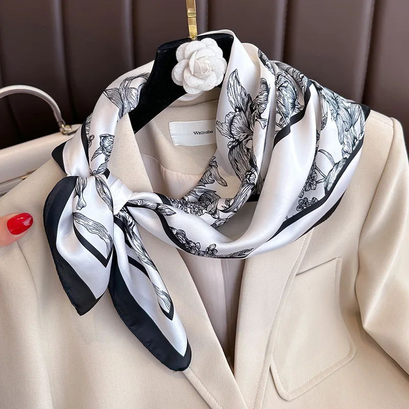 70*70cm Luxury Floral Print Si - đánh giá và giá Luxury Bags Casual