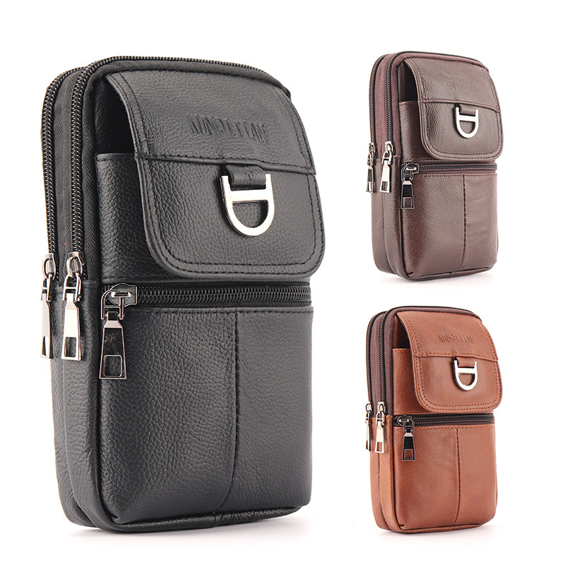 Men's Leather Waist Bag - Larg - đánh giá và giá Genuine Leather Backpack