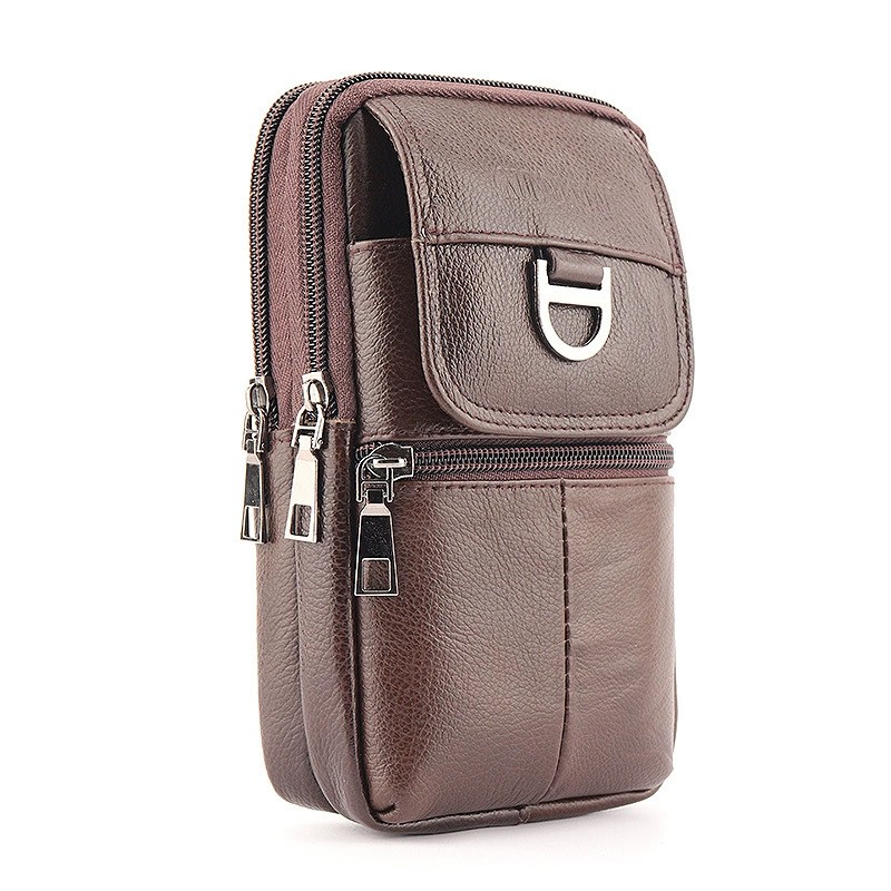 Men's Leather Waist Bag - Larg - đánh giá và giá Genuine Leather Backpack
